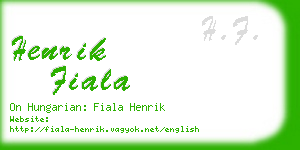 henrik fiala business card